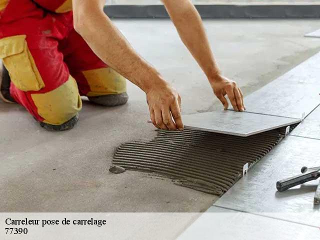 Carreleur pose de carrelage  77390